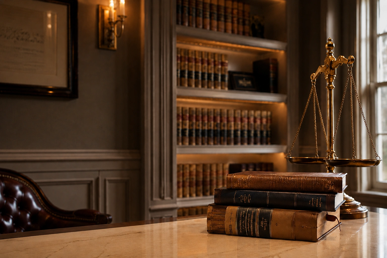 Warm law office background for DiJulio Law Group real estate, business, and construction attorneys serving Glendale and Los Angeles County