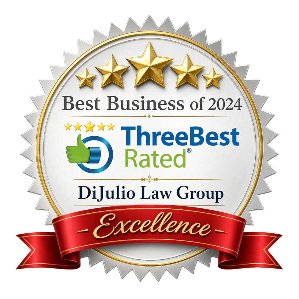 Three Best Rated badge naming DiJulio Law Group a Best Business of 2024