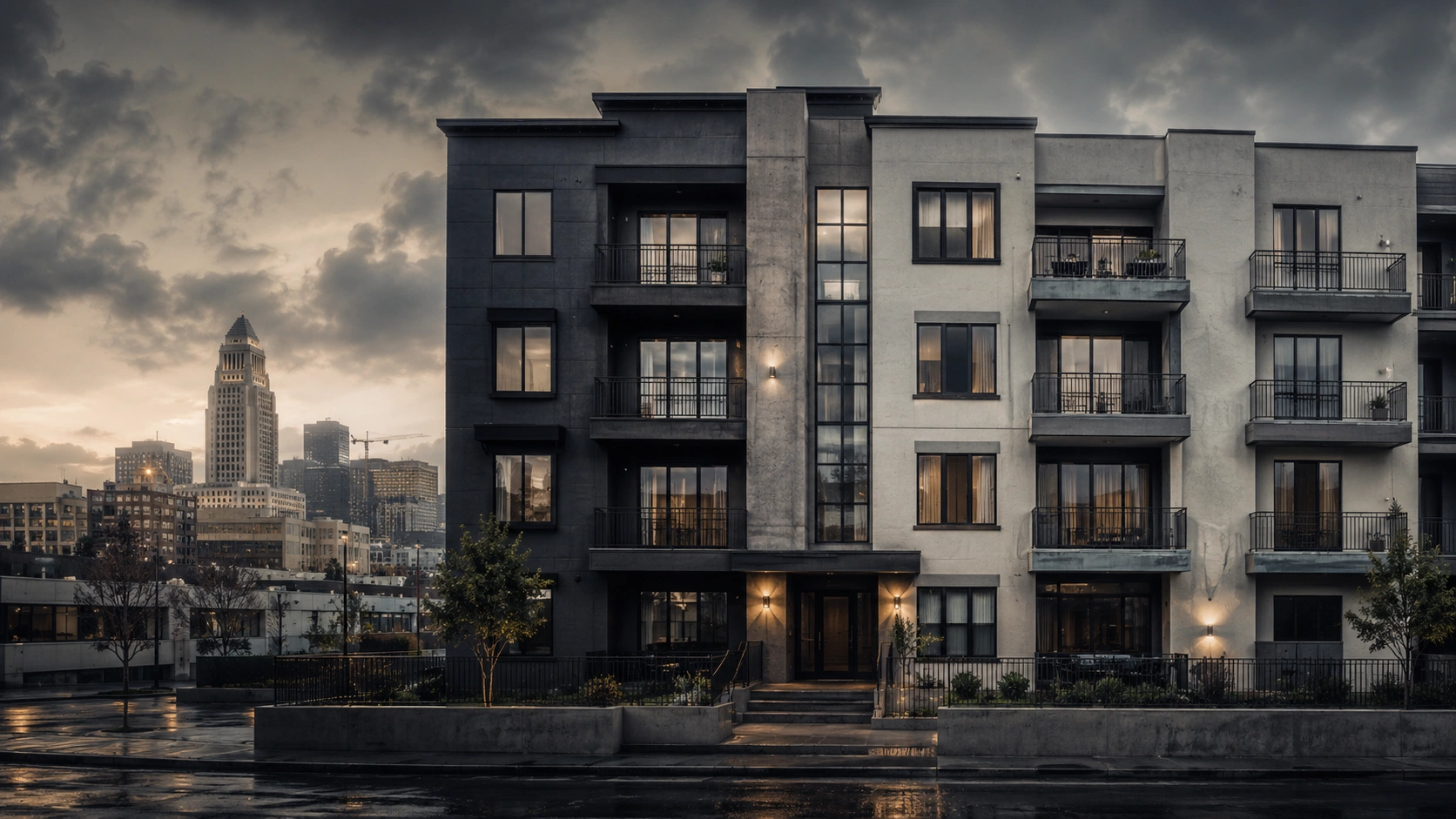 Older Los Angeles apartment building of the kind covered by the city's Rent Stabilization Ordinance